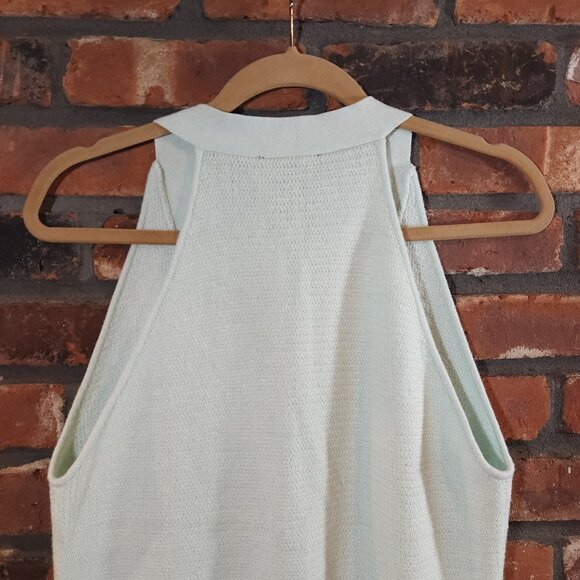 NWT Ann Taylor Mint Green Sleeveless Button-front V-neck Sweater Tank Women's S - Picture 6 of 7